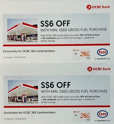 ocbc 365 credit card esso.